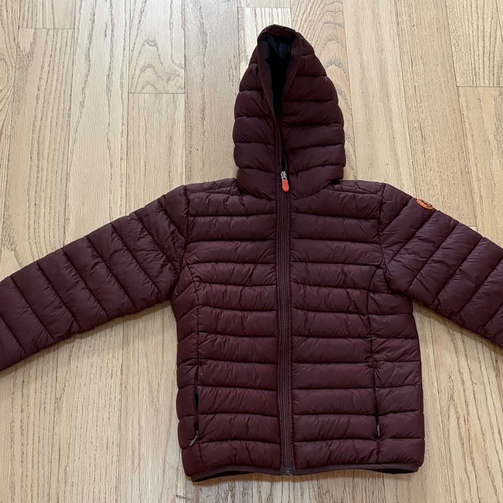 SAVE THE DUCK Kids Maroon Puffer Jacket